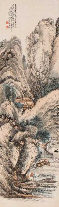 吴熙曾 壬戌（1922年）作 山水 立轴